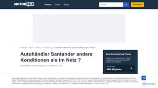 
                            8. Autohändler Santander andere Konditionen als im Netz... - Motor-Talk