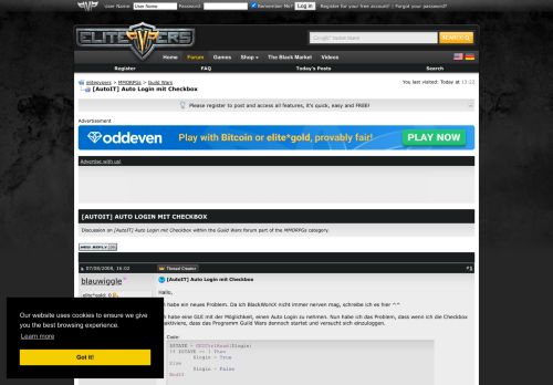 
                            12. [AutoIT] Auto Login mit Checkbox - ElitePvPers