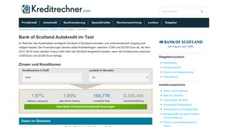 
                            12. Autokredit der Bank of Scotland - Konditionen und Test