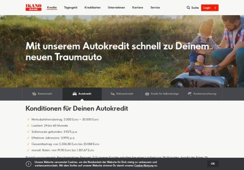 
                            10. Autokredit - Top Zins und faire Konditionen - Ikano Bank