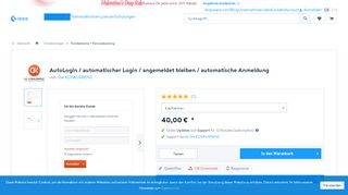 
                            2. AutoLogin / automatischer Login / angemeldet ... - Shopware Store