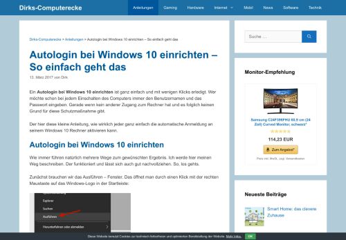 
                            4. Autologin bei Windows 10 einrichten – So einfach geht das