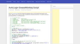 
                            7. AutoLogin GreaseMonkey Script – PSST0101