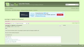 
                            6. Autologin in lightdm to Cinnamon? - Linux Mint Forums