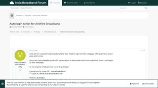 
                            10. Autologin script for AirWire Broadband | Internet (General ...