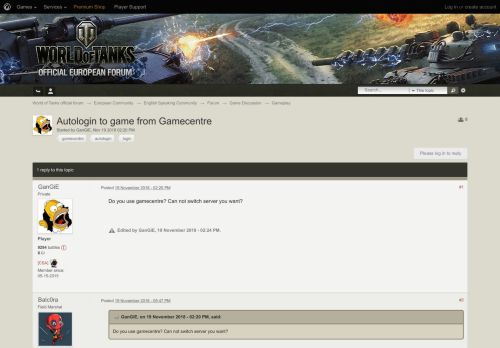 
                            5. Autologin to game from Gamecentre - Gameplay - World of Tanks ...