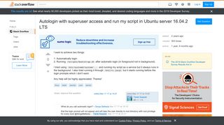 
                            3. Autologin with superuser access and run my script in Ubuntu server ...