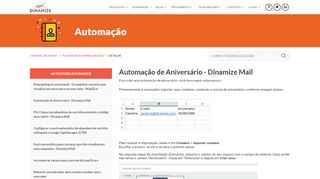 
                            7. Automação de Aniversário - Mail2Easy Pro - Dinamize