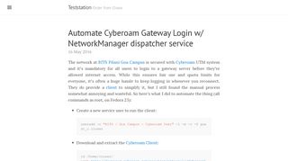 
                            6. Automate Cyberoam Gateway Login w/ NetworkManager dispatcher ...