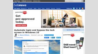 
                            7. Automate login and bypass the lock screen in Windows 10 - BetaNews