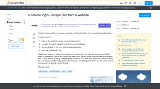 
                            2. automate login / scrape files from a website - Stack Overflow