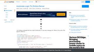 
                            6. Automate Login To Zimbra Server - Stack Overflow