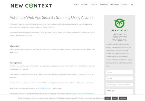
                            13. Automate Web App Security Scanning Using Arachni - New Context ...