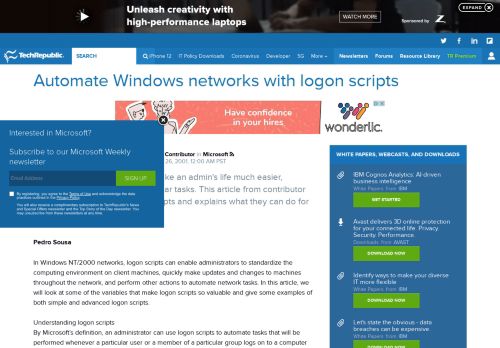 
                            9. Automate Windows networks with logon scripts - News, Tips, and ...