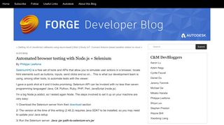 
                            9. Automated browser testing with Node.js + Selenium - AEC DevBlog