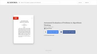 
                            10. Automated Evaluation of Problems in Algorithmic Thinking | Antonia ...