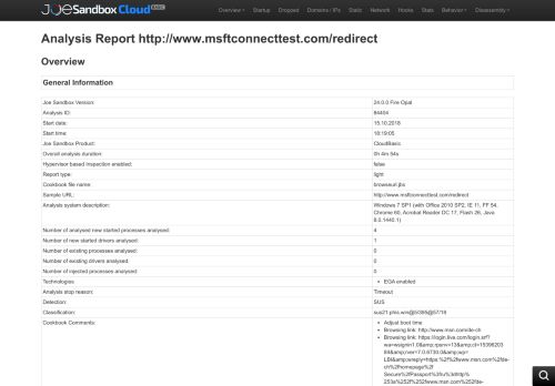
                            6. Automated Malware Analysis Report for http://www.msftconnecttest ...