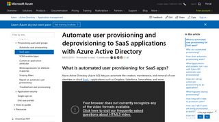 
                            10. Automated SaaS app user provisioning in Azure AD | Microsoft Docs