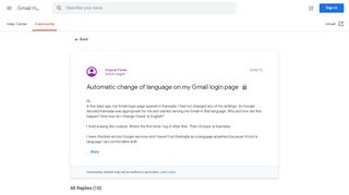 
                            4. Automatic change of language on my Gmail login page - Google ...