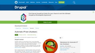 
                            12. Automatic IP ban (Autoban) | Drupal.org