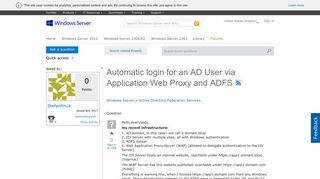 
                            4. Automatic login for an AD User via Application Web Proxy and ADFS ...