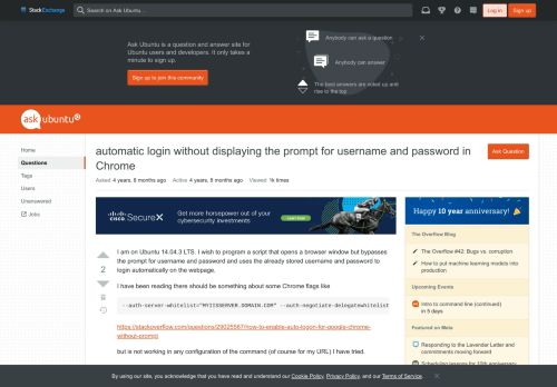 
                            1. automatic login without displaying the prompt for username and ...