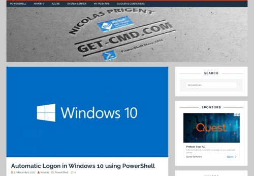 
                            6. Automatic Logon in Windows 10 using PowerShell – www.get-cmd.com
