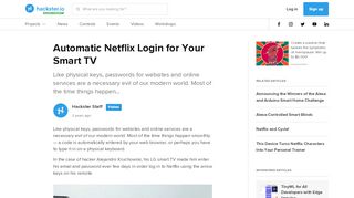 
                            13. Automatic Netflix Login for Your Smart TV – Hackster Blog