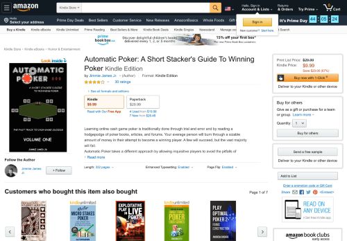 
                            11. Automatic Poker: A Short Stacker's Guide To Winning Poker - Kindle ...