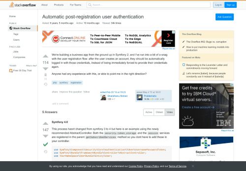 
                            1. Automatic post-registration user authentication - Stack Overflow