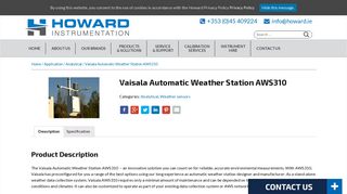 
                            9. Automatic Weather Station AWS310 Vaisala - Howard Instrumentation