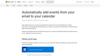 
                            10. Automatically add events from your email to your calendar - Outlook
