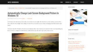 
                            9. Automatically Change Lock Screen Background Picture In Windows 10
