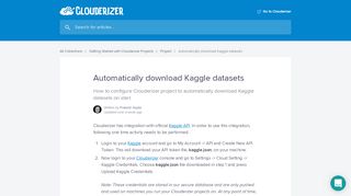 
                            6. Automatically download Kaggle datasets | Clouderizer Help Center