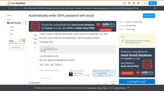 
                            2. Automatically enter SSH password with script - Stack Overflow