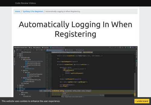 
                            3. Automatically Logging In When Registering - CodeReviewVideos