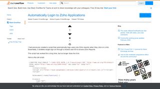 
                            4. Automatically Login to Zoho Applications - Stack Overflow