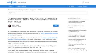 
                            8. Automatically Notify New Users Synchronized from Intacct – Nexonia