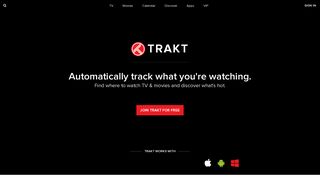 
                            8. Automatically track TV & movies you're watching - Trakt.tv