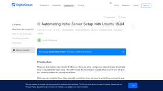 
                            7. Automating Initial Server Setup with Ubuntu 18.04 | DigitalOcean