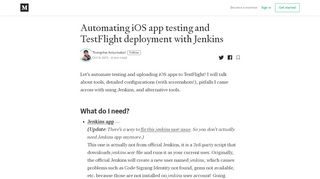 
                            9. Automating iOS app testing and TestFlight deployment with Jenkins