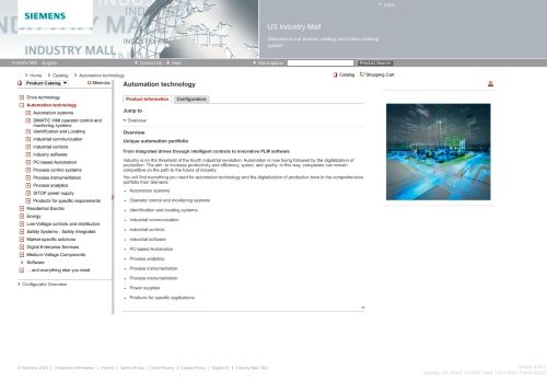 
                            3. Automation technology - Industry Mall - Siemens USA