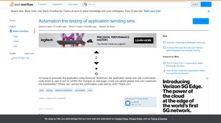 
                            6. Automation the testing of application sending sms - Stack Overflow