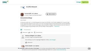 
                            9. Automatische Ablage - ELOoffice Netzwerk | XING