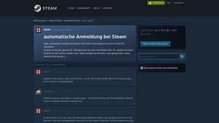 
                            1. automatische Anmeldung bei Steam :: Deutsches Forum - Steam Community