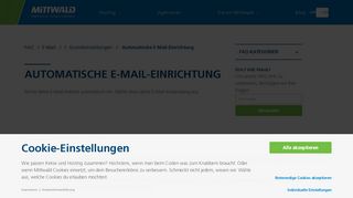 
                            8. Automatische E-Mail-Einrichtung - Mittwald