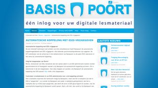 
                            8. Automatische koppeling met ESIS vrijgegeven - Basispoort