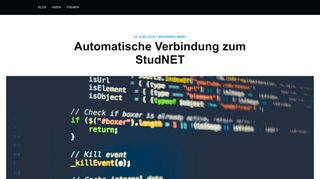 
                            6. Automatische Verbindung zum StudNET · Raffaels Blog