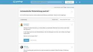 
                            8. Automatische Weiterleitung mail.de? (E-Mail, AOL) - Gutefrage