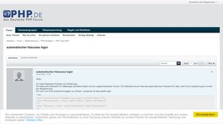 
                            3. automatischer htaccess login - php.de